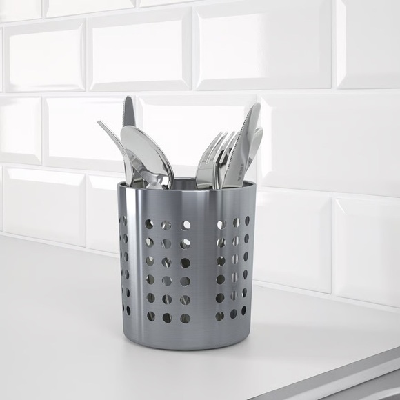 IKEA Silver Utensil Holder ORDNING
Utensil holder, stainless steel, 5 3/… - Picture 2 of 10